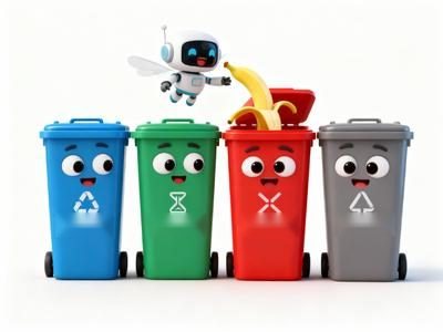 Minh họa bài Phòng thí nghiệm phân loại rác